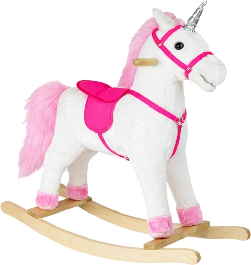 Interaktives Schaukel-Einhorn mit Geräuschen und beweglichem Schwanz, 74 cm