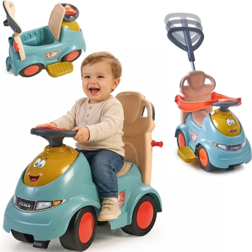 FEBER multifunktionales Rutschfahrzeug Push N'Go Casual 3-in-1