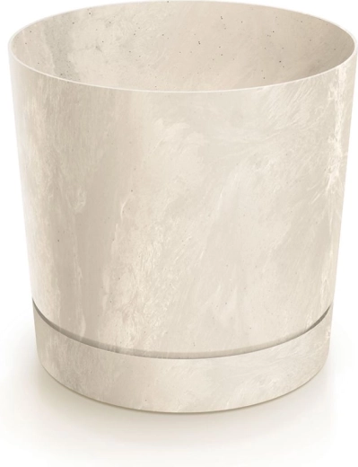 Blumentopf Tubo P Betoneffekt 39 cm cremefarben