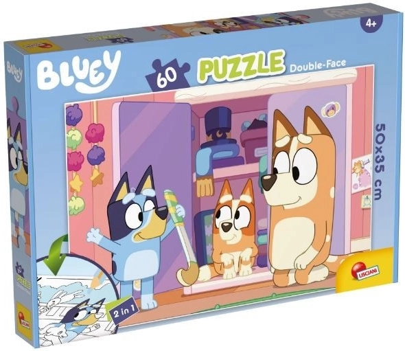 Beidseitiges Puzzle mit 60 Teilen Bluey