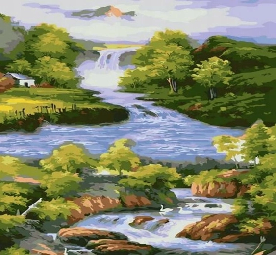 Norimpex Malen nach Zahlen Fluss 40 × 50 cm