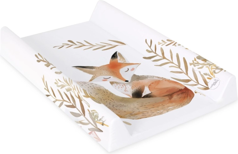 Ceba Baby Wickelauflage mit fester Platte 50 × 70 Basic Red Fox, 2-seitig erhöht