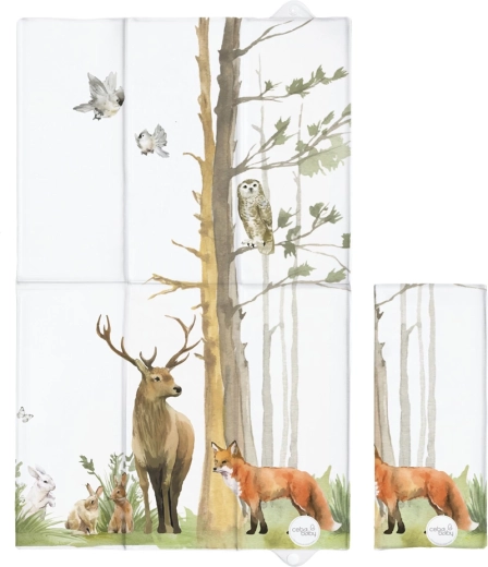 Ceba Baby Reise-Wickelunterlage Basic Woodland 60 × 40 cm