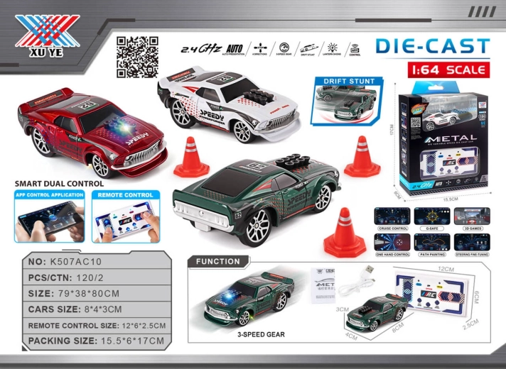 Drift-RC-Auto 1:64 Speedy mit Zubehör – 1 Stück