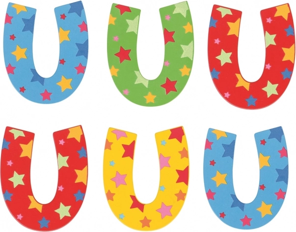 Bigjigs Toys Holzbuchstabe U mit Sternchenmuster