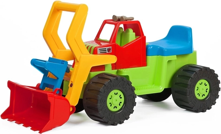 Kinder-Rutscher Bagger mit Lader BAYO 74 cm – grün