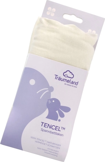 Träumeland Spannbettlaken Tencel 40 × 90 cm mint