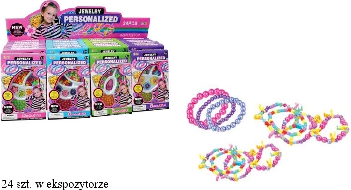 Bunte Perlen mit Schnüren zur Herstellung von Armbändern und Halsketten