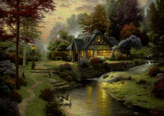 Puzzle Haus in der Schleife 1000 Teile