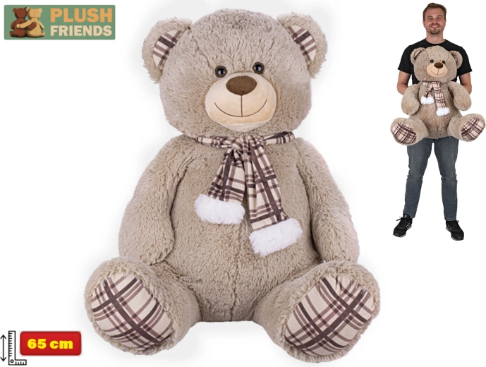 Plüschbär Plush Friends 65 cm mit Schal