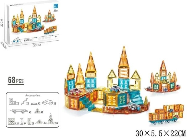 Magnetisches Konstruktionsset mit 68 Teilen