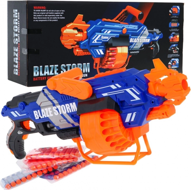 Großer automatischer Blaster BLAZE STORM, 40 Schaumstoff-Darts, 8+