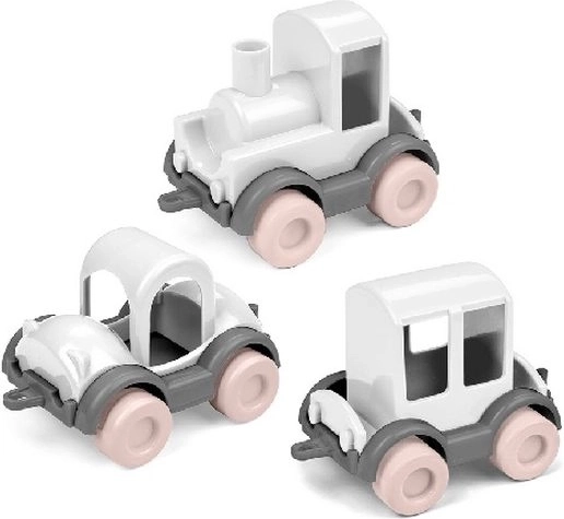 Wader Kids Cars Trio rosa Zuckerwatte – Set mit 3 Fahrzeugen