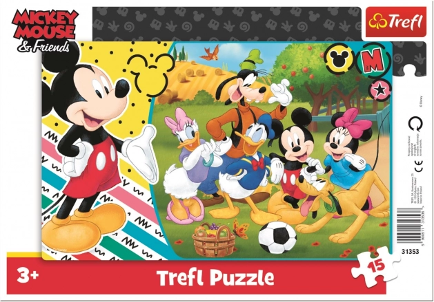 Puzzle TREFL Mickey Mouse auf dem Land 15 Teile