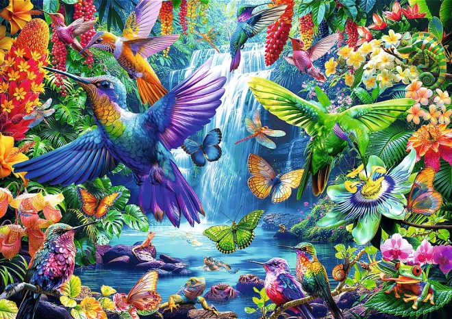 Puzzle mit 1000 Teilen – Kolibris in den Tropen