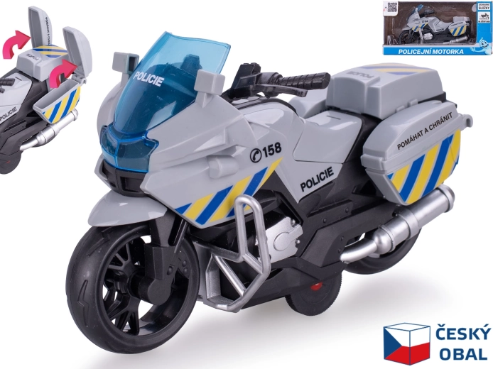 Polizeimotorrad mit Rückzugantrieb 16 cm