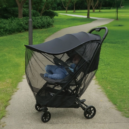 Chipolino universelles Moskitonetz 2in1 für Kinderwagen, Schwarz