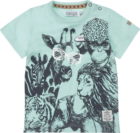 Dirkje Jungen-T-Shirt mit kurzen Ärmeln, Mint, 80