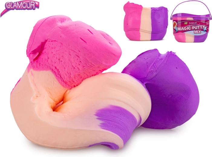 Glamour magische Knetmasse, 3 Farben im Eimer