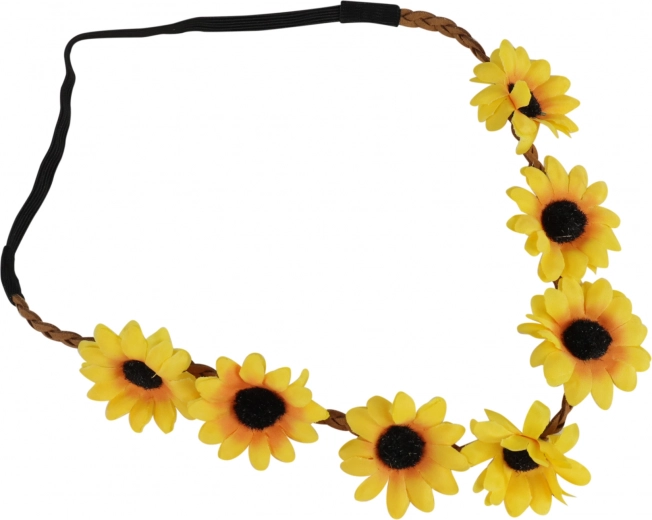 Stirnband mit Blumen in Gelb