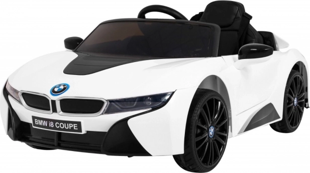Elektrisches Kinderauto BMW I8 Coupé weiß mit Fernbedienung