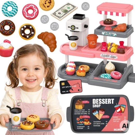 Woopie Kinder-Café und Konditorei mit Kasse und Sounds