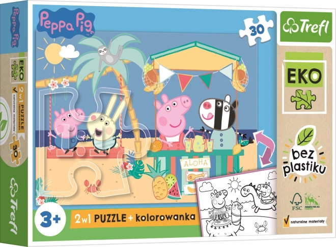 Beidseitiges Maxi-Puzzle PEPPA PIG, 30 Teile, EKO