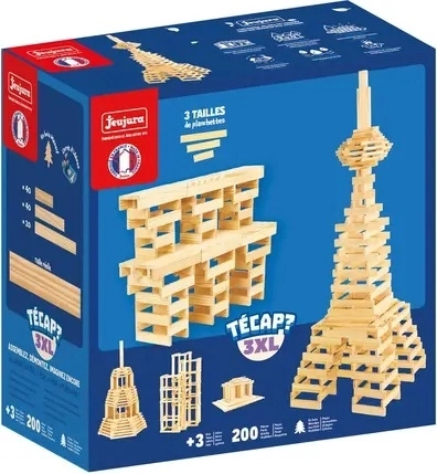 Jeujura Holzbausteine Té́cap 3XL (200 Teile)