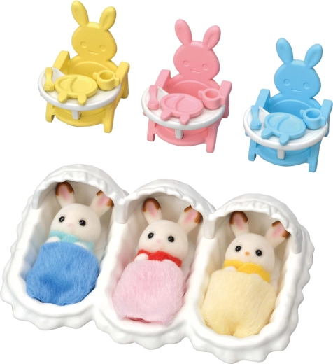 Sylvanian Families Pflegeset für Chocolate-Kaninchen-Drillinge