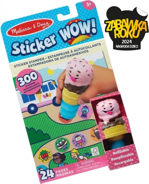 Sticker Wow – Buch und Stempel mit Aufklebern – Eiscreme