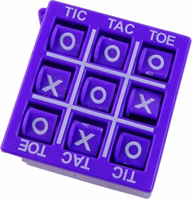 Taschen-Spiel Tic-Tac-Toe 4,5 cm – lila