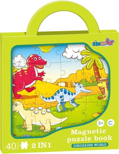 Magnetisches Puzzle Dinosaurier 2-in-1 – 40 Teile