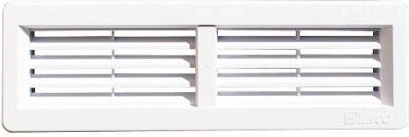 Lüftungsgitter 220 × 55 mm weiß