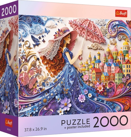 Trefl Puzzle USA Collection: Dame mit Sonnenschirm, 2000 Teile