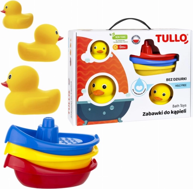 Set aus Bade-Entchen und -Booten