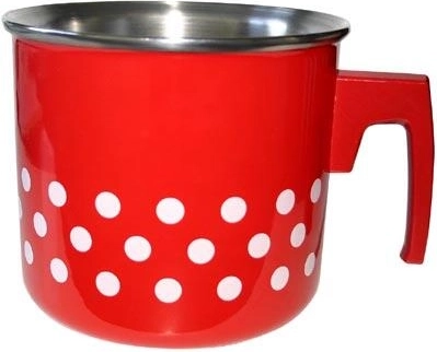 Emaille-Milchtopf PUNTÍK 2 l rot