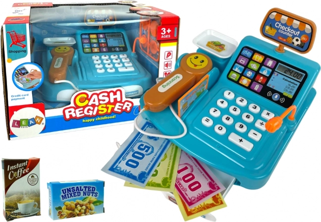 Kinderkasse mit Waage und Scanner, batteriebetrieben