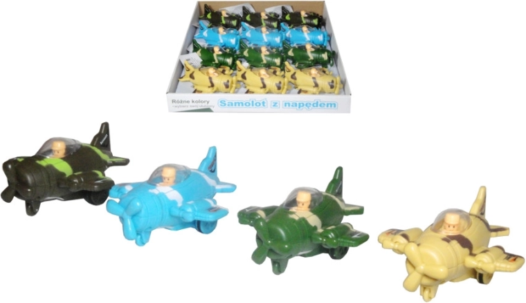 Plastikflugzeug mit Schwungwerk