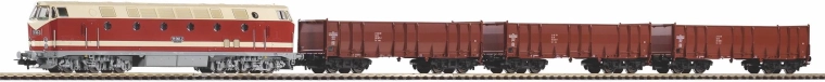 PIKO Startset H0 mit Diesellokomotive BR 119 und drei Hochbordwagen
