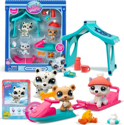 Littlest Pet Shop Snowy Day Play Pack – Figuren- und Zubehör-Set