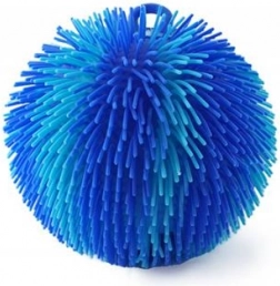 Zotteliger, regenbogenfarbener Leuchtball – blau