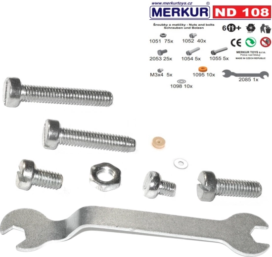Merkur Ersatzset mit Schrauben und Muttern nd108