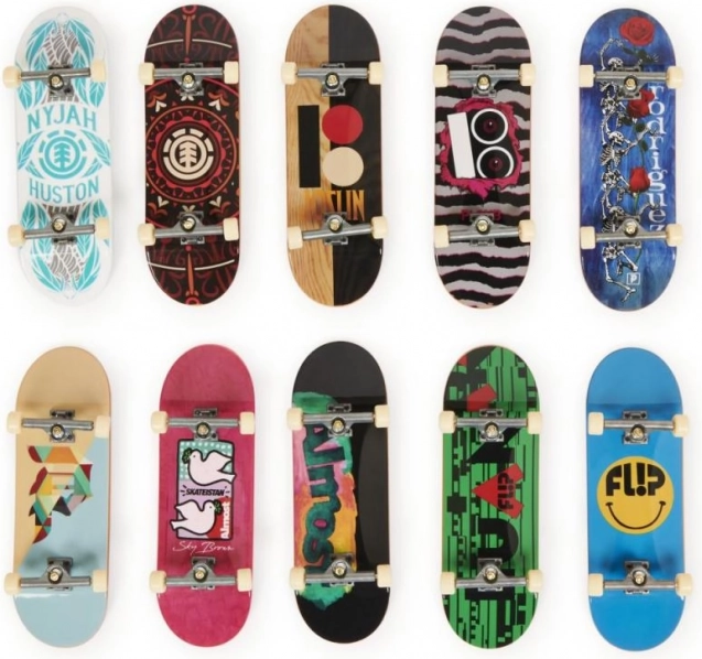 Tech Deck Set aus 10 Miniskateboards