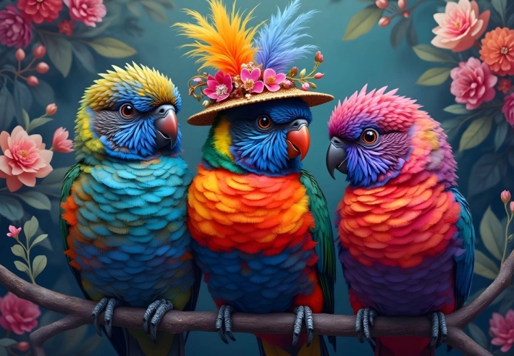 Bluebird Puzzle Regenbogenpapageien 1000 Teile
