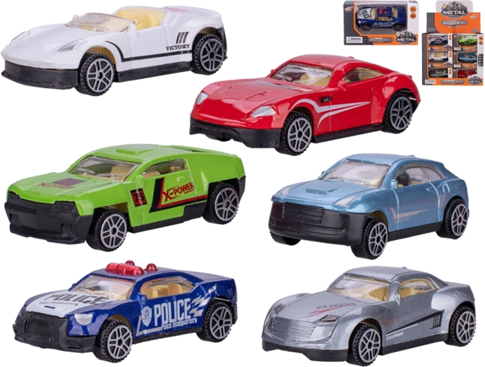 Set aus Metall-Sportautos 7 cm – 24 Stk.