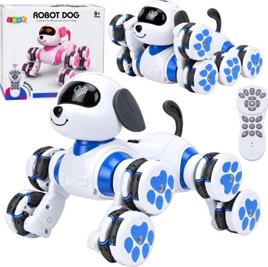 Interaktiver ferngesteuerter Roboterhund mit 8 Rädern und LED