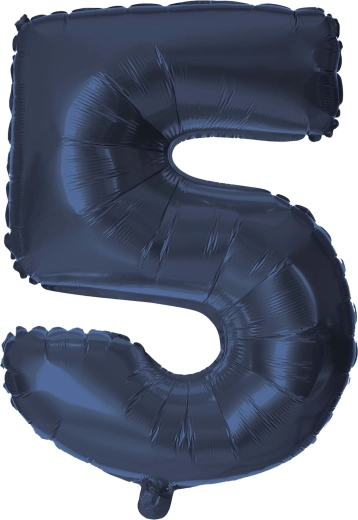 Folienballon TORO Zahl 5, 30 cm, blau