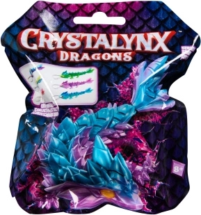 Crystalynx biegsamer Drache – Anhänger mit Karabiner 15 cm - 1 Stück