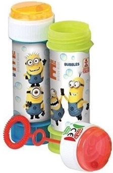 Seifenblasen Minions – Becher mit Lösung und Deckel mit Labyrinth 60 ml