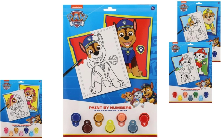 Malen nach Zahlen A4 Paw Patrol mit Farben - 1 Stück